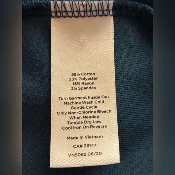 Talbots Teal Velour Dress - Picture 8 of 11